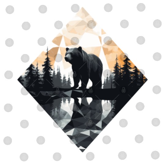 Abstract bear in the mountains Digital Files