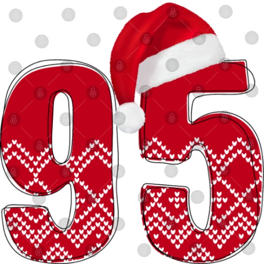 95 Merry Christmas Number Ninety Five Digital Files