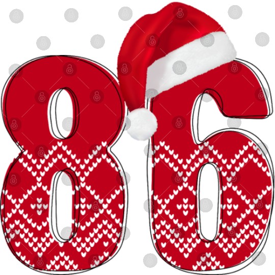 86 Christmas Years - Number Eighty Six Digital Files