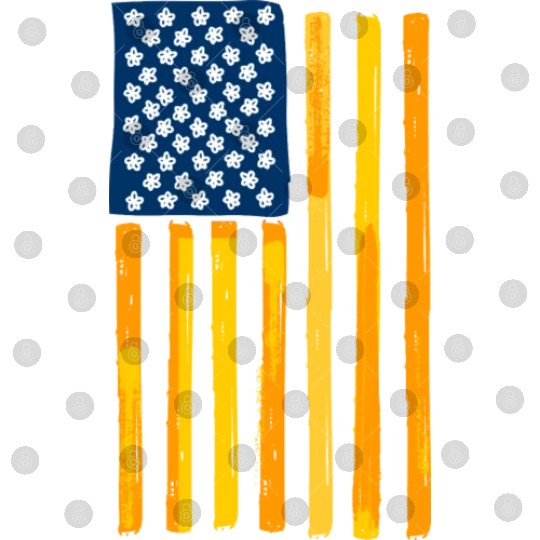 Usa Flag Yellow Digital Files