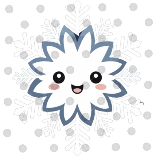 Cute Funny Snowflake Snow Winter Kawaii Gift Digital Files