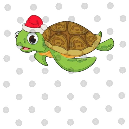 Christmas Digital Files for Girls Sea Turtle Santa Hat