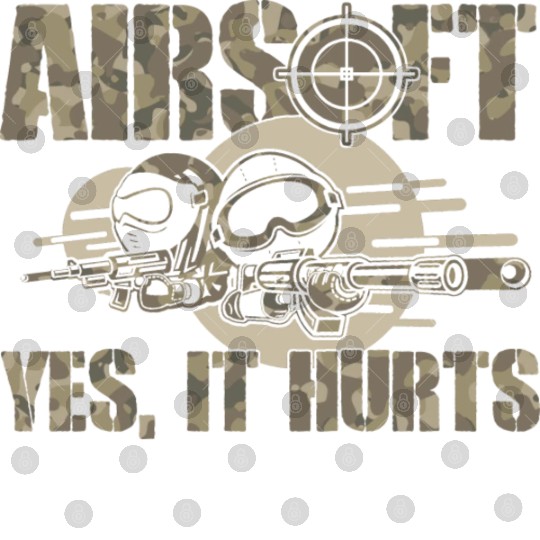 Airsoft Yes It Hurts Funny Digital Files
