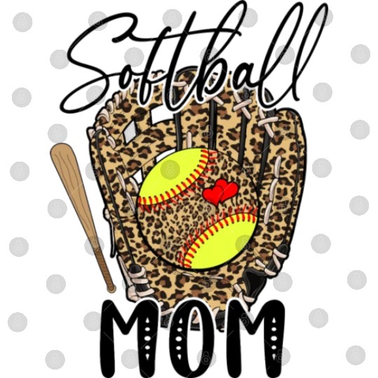 Softball Mom Leopard Game Day Softball Lover Digital Files