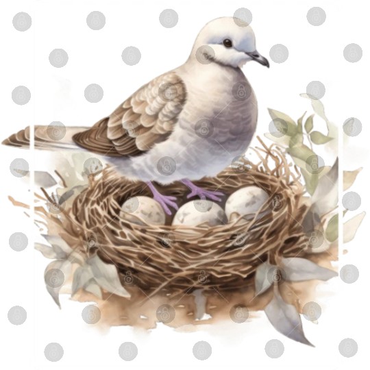 Quail Bird With Eggs Digital Files