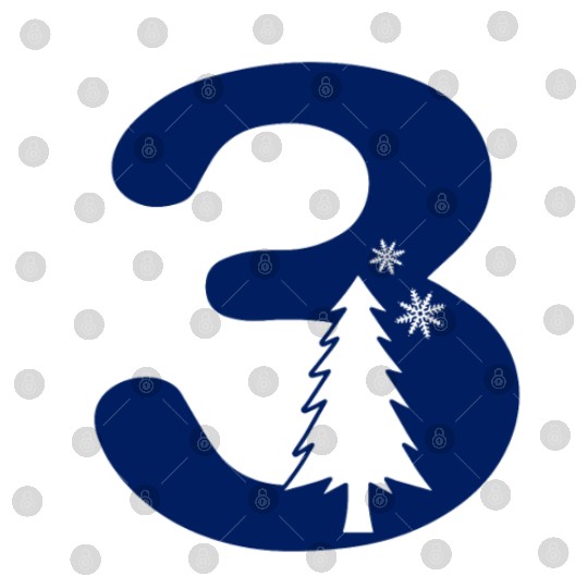 3rd Christmas Winter Season - Cold Number Three Digital Files
