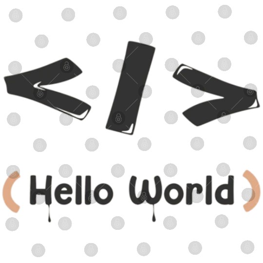 hello world black Digital Files