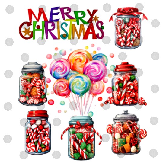 Merry Christmas Sweet Candy Canes Digital Files