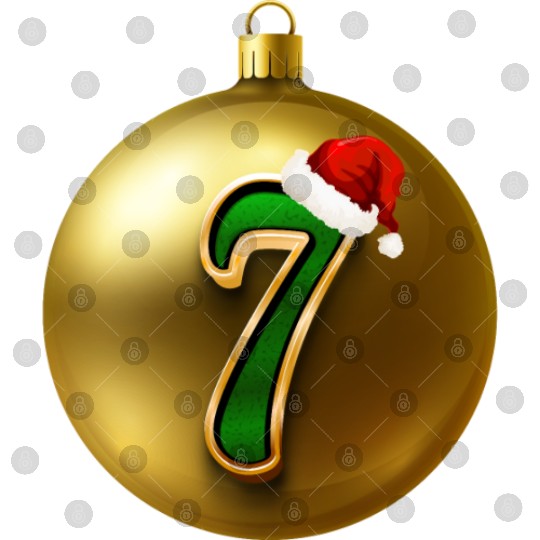 Lucky Seven Number - 7th Christmas Birthday Digital Files