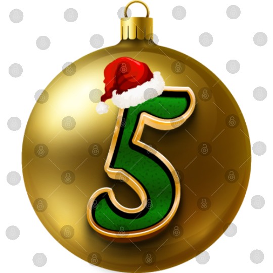 5th Christmas Anniversary - Five Years Old Digital Files