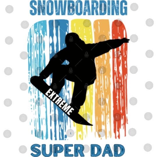 Snowboarding Super Dad - Best snowboarder Digital Files