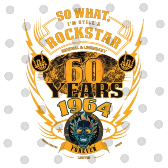 60th Birthday 1964 Rock'n Roll Forever Gift Digital Files