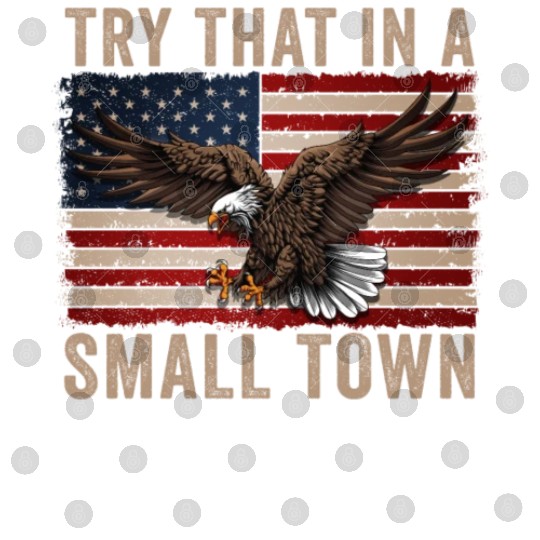Try That In A Small Town American Flag Eagle Digital Files