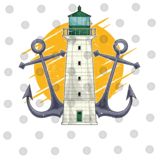 Full moon ship anchor gift lighthouse Digital Files