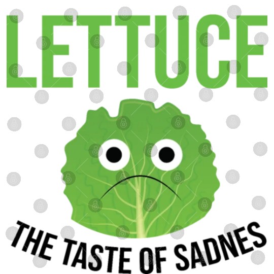 Lettuce The Taste of Sadness Funny Vegan Green FF Band Digital Files