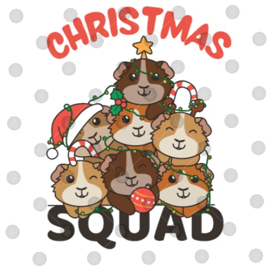 Guinea Pig Christmas Tree Christmas Squad Digital Files