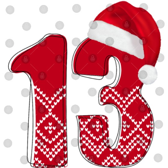 13 Year Old Teenager - Christmas Number Thirteen Digital Files