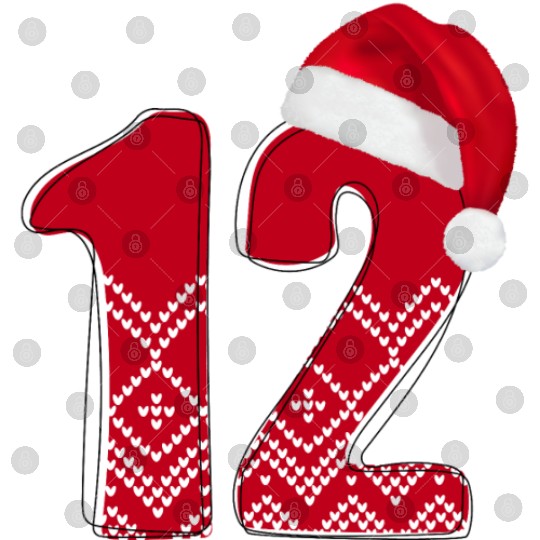 12th Wedding Anniversary Gifts - Number Twelve Digital Files