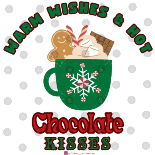 Warm Wishes & Hot Chocolate Kisses Greetings Digital Files
