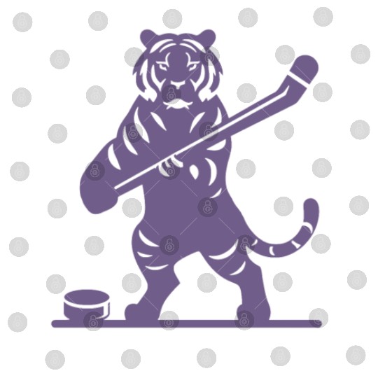 Tiger Hockey Player Silhouette Digital Files