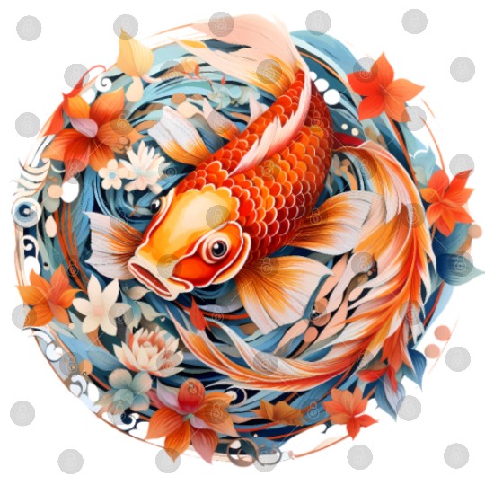 Koi Fish Mandala Art Digital Files