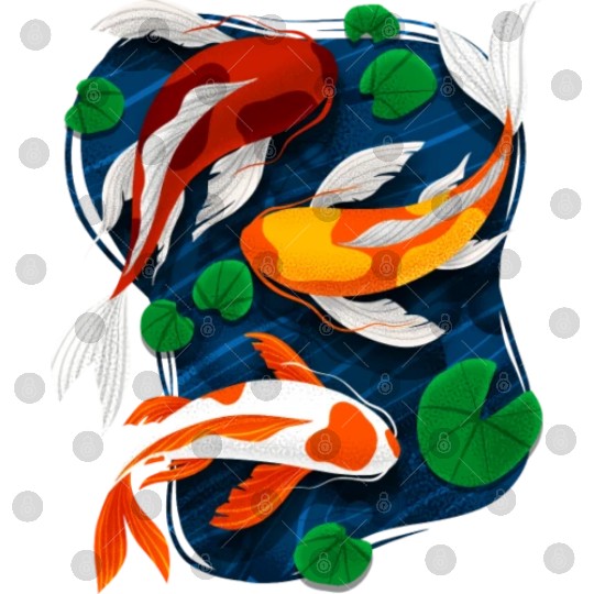 Koi Fish Lover Water Pond Animal Pet Asian Digital Files