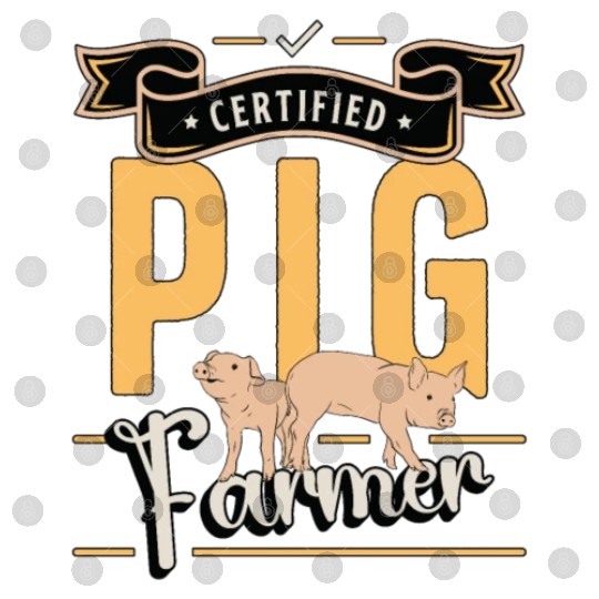Pig Farming Certified Pig Farmer Farm Animals Digital Files