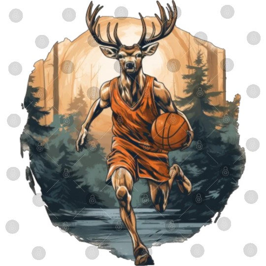 Basketball player deer Digital Files