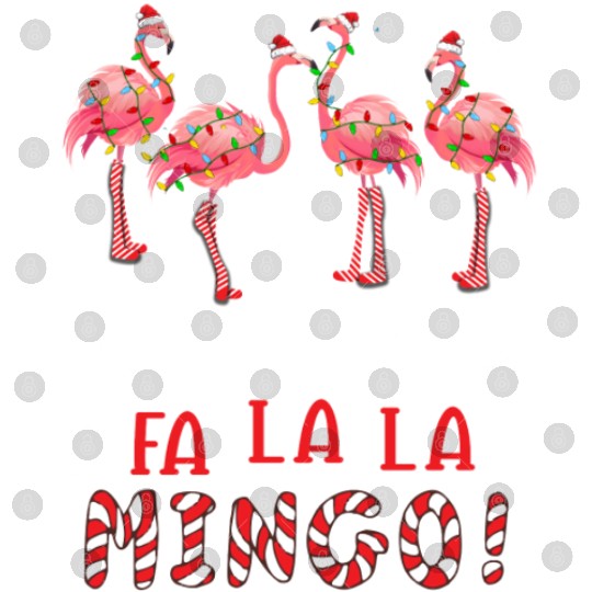 Candy Cane Flamingoes Fa La La Mingo Flamingo Digital Files