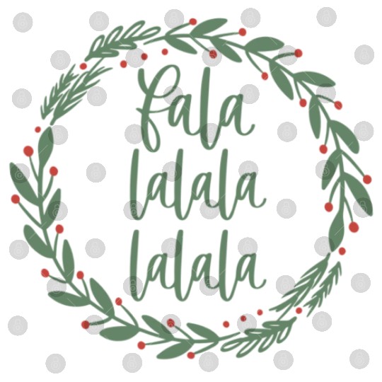 Fa La La Sage Green Christmas Wreath Fun Digital Files