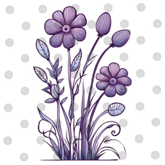 Lavender Majesty: A Tapestry of Orchids and Lilacs Digital Files