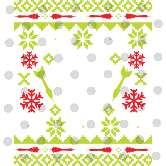 Christmas Dart in Ugly Christmas Look - Red and Digital Files