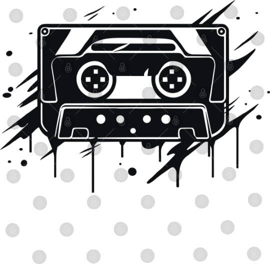 A vintage-inspired illustration of cassette tape Digital Files