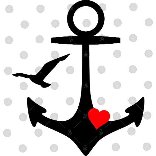 Anchor Heart Seagull Digital Files