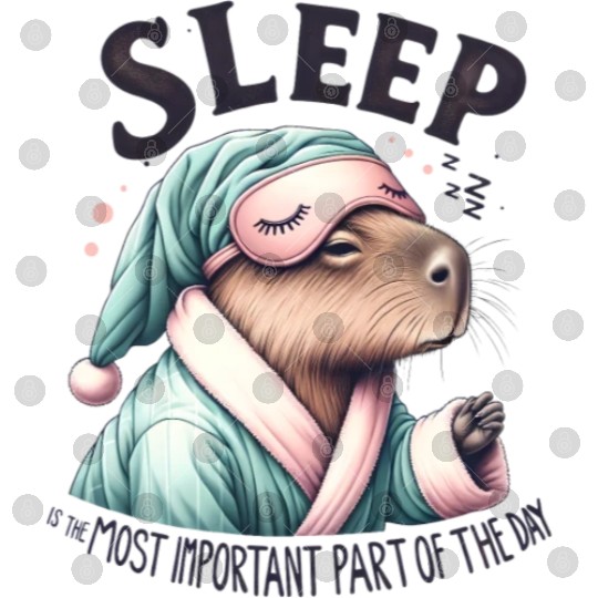 Sleepy Capybara in Comfy Pajamas Digital Files