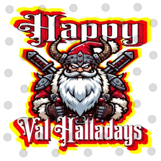 Viking Santa Happy Val Halladays Xmas Holidays Digital Files