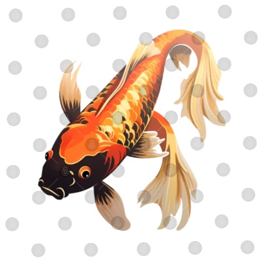 Koi Fish Japanese Carp Pond Digital Files