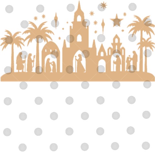 Nativity Scene with Mary Joseph Baby Jesus Digital Files