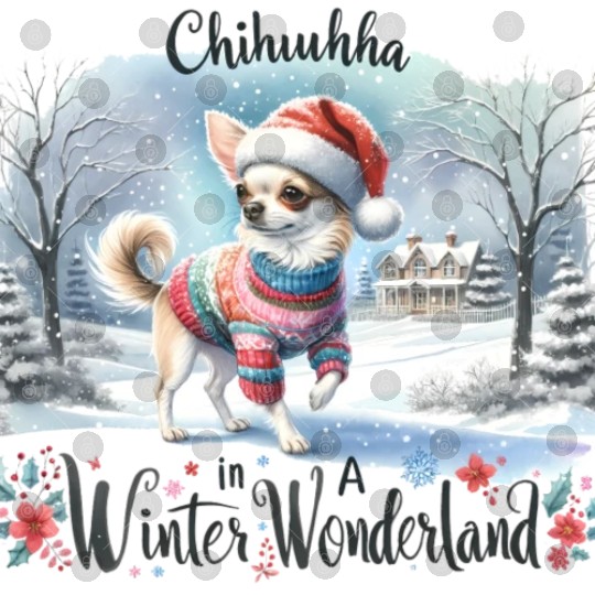 Chihuahua In a Winter Wonderland Digital Files
