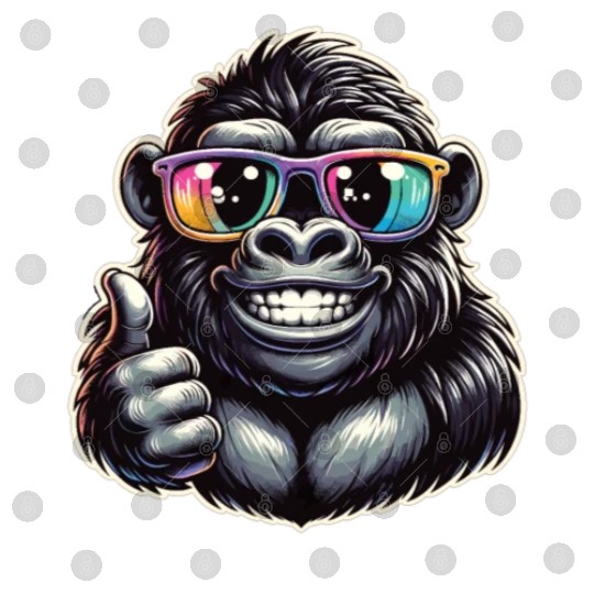 Gorilla With Sunglasses Digital Files