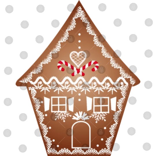 beautifully decorated gingerbread house for XMAS Digital Files