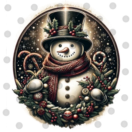 Christmas Snowman Digital Files