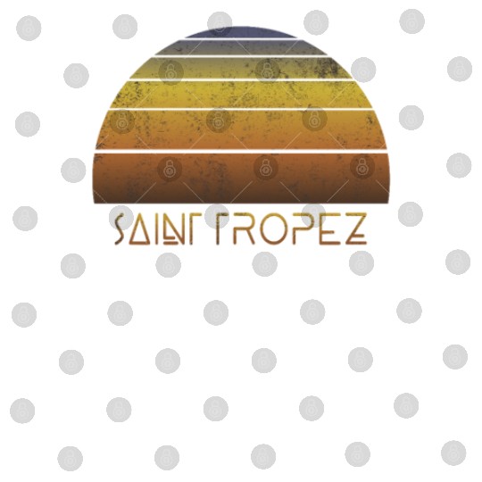 Retro Saint Tropez Sunset Vacation Souvenir Digital Files