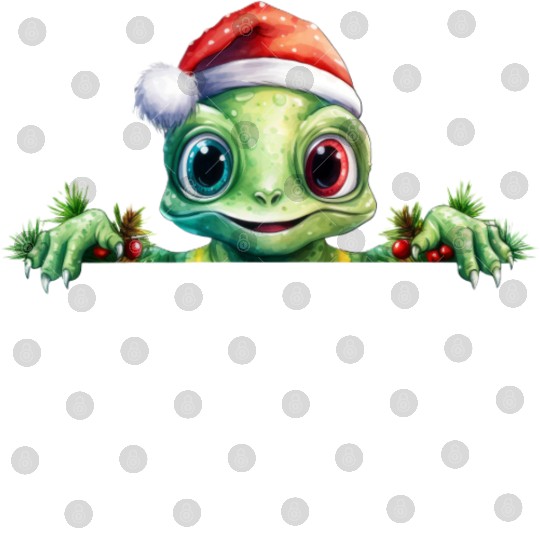 Winter Frog in a Santa Hat Digital Files