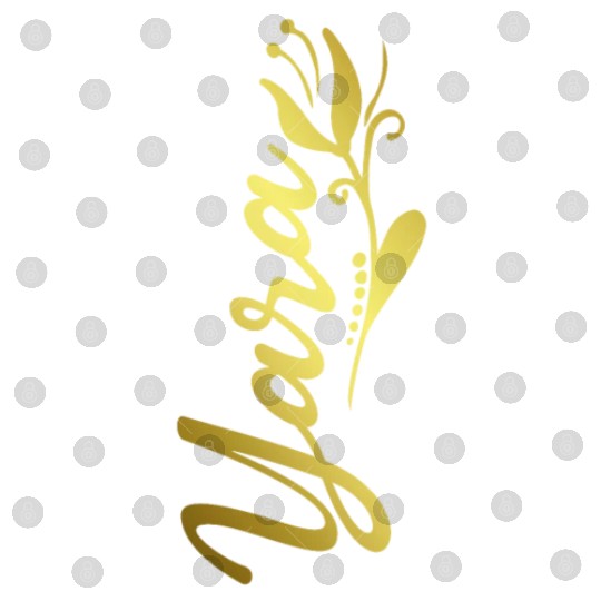 Yara Name Faux Gold Tulip Flourish Digital Files
