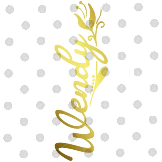 Wendy Name Faux Gold Tulip Flourish Digital Files