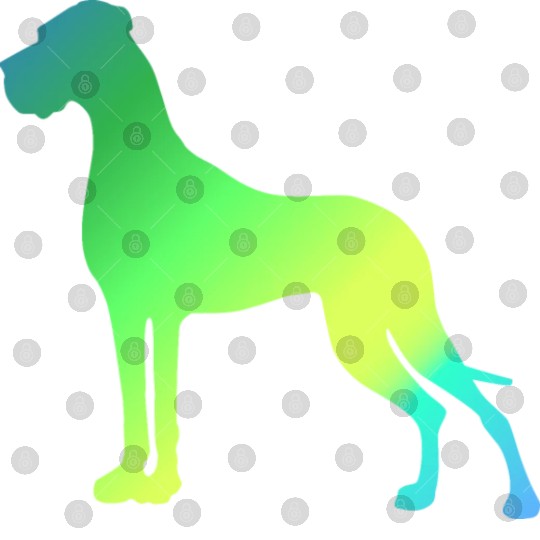 Green Yellow Great Dane Digital Files