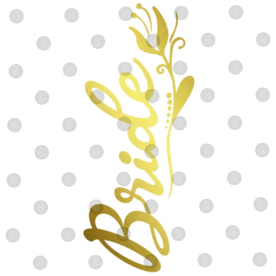 Bride Faux Gold Tulip Flourish Digital Files