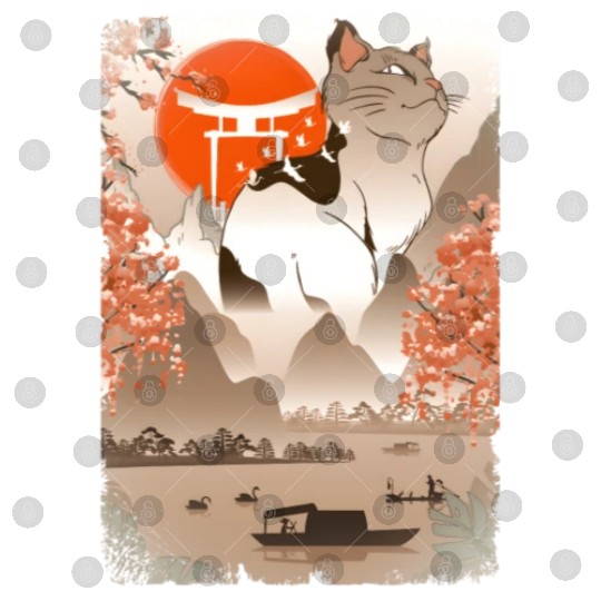 001867 Japanese Cat Mountain Fisher Lake Digital Files