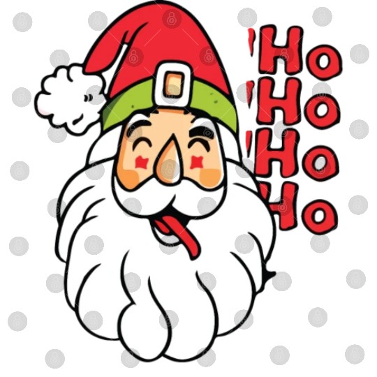 Santa Claus Face Digital Files Christmas HO HO HO HO